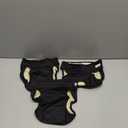 Langsprit Washable Female Dog Diapers (3 Pack) - No Leak Reusable Diapers for Doggy Female in Period - Highly Absorbent Dog Heat Panties with Adjustable Snaps Black XL Size