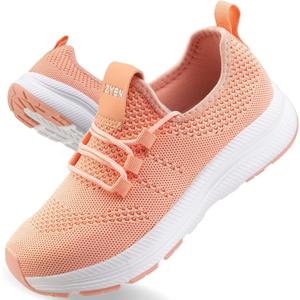 ZYEN Wide Toe Box Shoes Women Non-Slip Ultra Light Running Sneakers Extra Wide Feet Arch Support Walking Shoes Tennis Diabetes Breathable Gym Workouts 6-12 (7.5 Wide, Pink)
