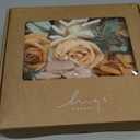 Ling's Moment Fake Flowers Box, Artificial Faux Greenery Stems Silk Roses Foam Tulips for Wedding Bouquets Centerpieces Table Decorations Backyard Floral Arrangement, Apricot & Peach, Mini Combo