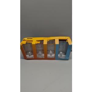 Infuse 4pc Stackable Glass Goblet Set