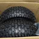 GICOOL 13x5.00-6 Rubber Lawn Mower Tire and Wheel, 2 Pcs Replacement 13x5-6nhs Riding Mowers Lawn Pneumatic Tire with Bearing Bore 3/4" & 5/8", 3" -4.5" Centered Hub