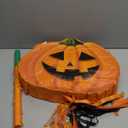 Aoriher Halloween Pumpkin Piata Pull String Pumpkin Piata with Stick and Blindfold Halloween Hanging Decoration Mexican Game Fall Party Supplies