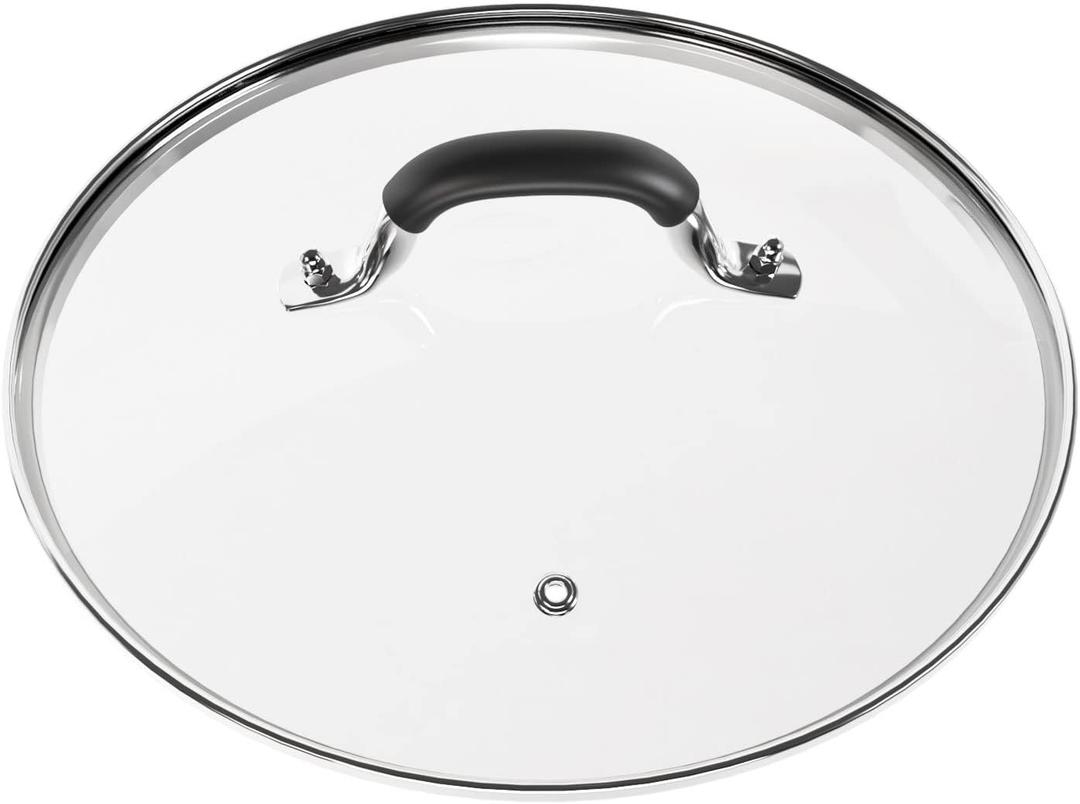 WishDirect 10.25 Inch Tempered Glass Lid Compatible with 1010.25 Inch Lodge Cast Iron Skillet and 5 Quart Dutch Ovens