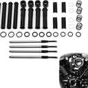 M8 Pushrods & Covers Kit for 2017-up Harley Milwaukee 8 Engine Touring Softail Bikes, Black