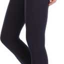 Colorfulkoala Women's High Waisted Yoga Pants 7/8 Length Leggings with Pockets (Medium, Navy)