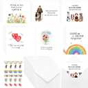 Geyoga 36 Sets Pet Sympathy Cards for Dogs Cats with Envelopes and Stickers, Loss of Dog Condolence Cards Bulk, Thoughtful Bereavement Sympathy Gifts for Loss of Beloved Pet(Classic)