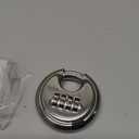 DAYGOS 4 Digit Combination Disc Padlock with Hardened Steel Keyless Heavy Duty Combo Lock for Sheds,Fence,Storage Unit,Trailer,Moving Cube(3/8-in Shackle) (Silver)