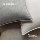 a moment Linen Pillow Covers Set of 2,Boho Farmhouse Throw Pillowcases Neutral Textured Decorative Covers for Couch Sofa Bed, Soft Linen Blend Accent Case Cushion Home Decor 20"x20"Light Grey