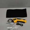 Cordless Electric Scissors: 4V Rechargeable Cardboard Cutter, 3 Blades, Safety Lock & LED Light, Box Cutter for Carton Carpet Plastic Fabric Leather (Yellow)