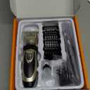 oneisall Dog Clipper Low Noise, Dog Grooming Kit with Rechargeable, Pet Shaver Cordless Electric Quiet Hair Clipper Set for Dogs Cats Pets（Gold）