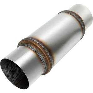 Exhaust Resonator 5" Inlet 5" Outlet High Performance Muffler 18" inch Overall Stainless Steel Straight