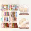 POVETIRE Headband Holder Hair Bows Organizer for Girls,Baby Headbands Hair Accessories Organizer Storage Wall Hanging Decor for Nursery Girls Room (Beige)