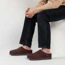 RockDove Men's SoftStride Faux Suede Memory Foam House Slipper with Indoor Outdoor Sole (Brown)