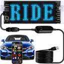 Light Sign for Car, 6.7''x2.7'' Programmable Flexible LED Matrix Panel, Bluetooth APP Control Custom Text Pattern Animation Scrolling LED Display for Car Windshield