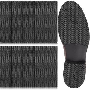 8 Pcs Shoe Grips on Bottom of Shoes No Slip Bottom Pad Self Adhesive Sole Protector Anti Slip Grips for Heel No Skid Pads for Sneakers Slippers(5.9 x 3.2 Inch,Black)