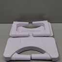 Folable Squatting Potty Stool for Adults, 7" Height Adjustable Toilet Poop Stool Squat Adult, Portable Bathroom Step for Travel, Improve Squatting Posture, Non-Slip, White (1 Pack)