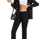 Safort 34" Women Bootcut Yoga Tall Dress Pants Flare Long Trousers Work Stretchy Business Casual Slacks Pockets L