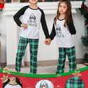 VNVNE Family Christmas Pjs Matching Sets for Women/Men/Couples/Adults, Holiday Xmas Reindeer Elf Plaid Pajamas Sleepwear (L)