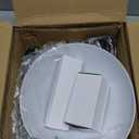 PESRAE Floor Lamp, Remote Control with Stpeless Color Temperatures and Brightness, Torchiere lamp for Bedroom, Living Room, Bulb Included (Matte Black)