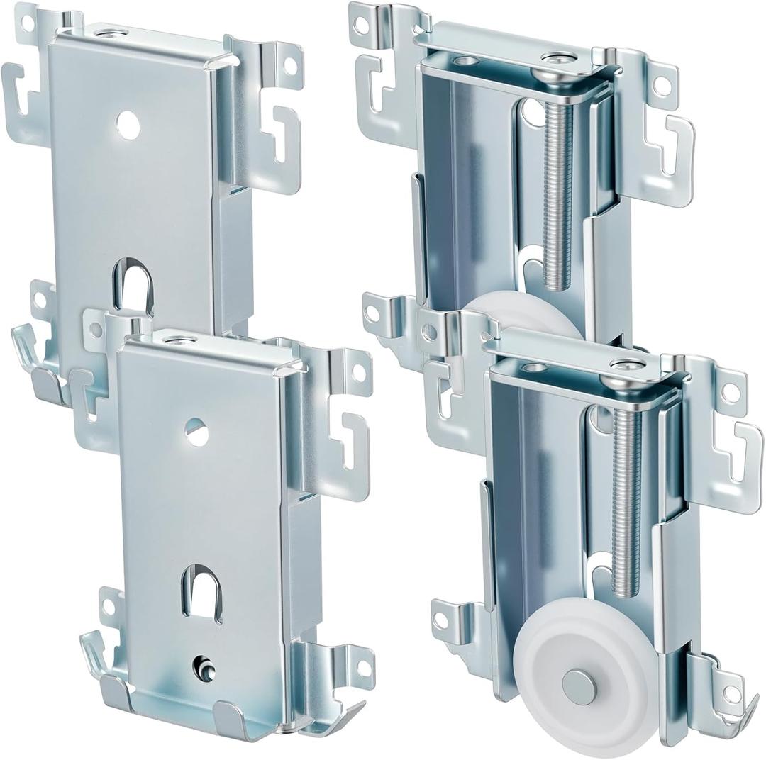 Therwen 4 Pcs 1-7/16 Inch Sliding Mirror Closet Door Roller Assembly Closet Door Wheels Steel-Framed Bottom Roller Replacement for Mirror Wardrobe