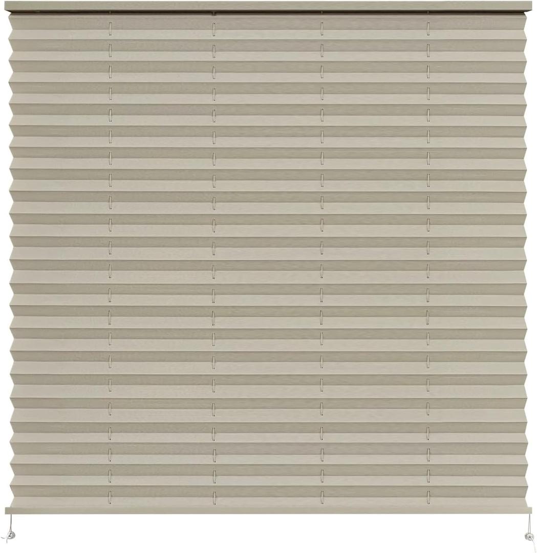 Dulepax RV Blinds - Pleated Shades, 44" W x 38" L Cappuccino RV Window Shades for Camper, Travel Trailers & Motorhome Windows