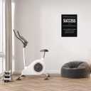 LMGOV Motivational Wall Decor, SUCCESS Office Wall Art for Men, Inspirational Canvas Painting for Bedroom, Black and White Poster for Bathroom, Home Office, Dorm, Gym (12'' x 16'', SUCESS)