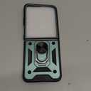 for Motorola Razr+ Plus 2024 Case/Razr+ Plus 2025 Case, Heavy Duty Shockproof with 360 Rotation Metal Kickstand [Military Grade] Protective Case for Moto Razr + 2024/2025, Dark Green