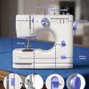 Stoigeld Sewing Machine for Beginners with 20Pcs Fabric & 32Pcs Sewing Threads Kit,Portable Sewing Machine with 12 Built-in Stitches & 2 Speed(High-Low Speeds)-SM-725
