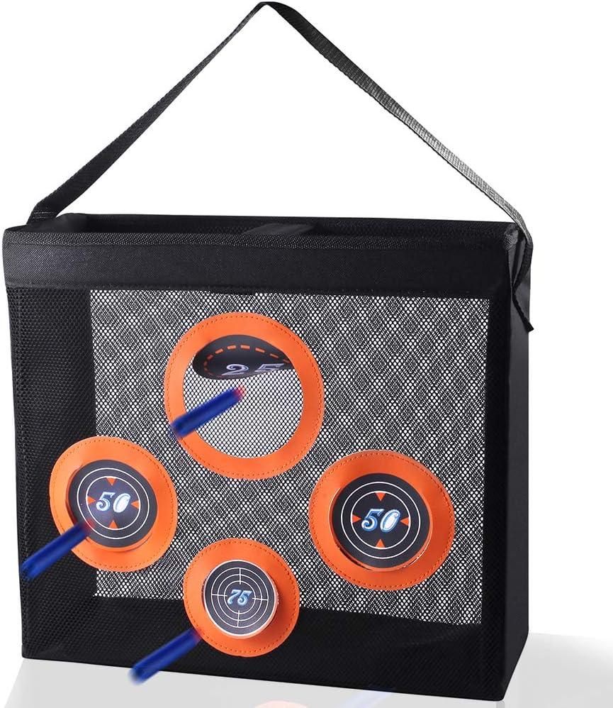 Hely Cancy Portable Shooting Practice Target Toy Storage Mesh Bag Compatible with Nerf Darts for Kids 6+