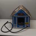 Deluxe Heated Cat House for Winter - Weatherproof, Insulated, Easy Assembly, Cat Heating Pad, Dual Escape Doors, Outdoor & Indoor Cat House - Blue Tiles Pethouse