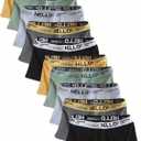 Men's Breathable Boxer Briefs 10-Pack - Airflow Anti-Friction, Moisture Wicking Quick-Dry Underwear Multipack (M)