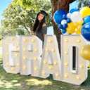 2026 Graduation Decorations - 4FT Large Pre-Cut GRAD Light-Up Marquee Letters Kit - Mosaic Foam Board Sign - Class of 2026 Congrats Party Supplies for Kindergarten Preschool High School College Prom