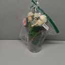 Fake Flowers with Vase, Faux Peony Silk Flowers for Home Decor, Coffee Table, Living Room, Bathroom Plant Decor, Centerpiece Table Decorations (White)
