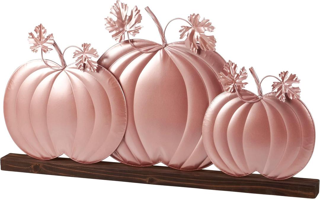 Primitives by Kathy Blush Pumpkins Slat Sitter