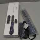 Aima Beauty Blow Dryer Brush - Ionic Ceramic Hot Air Brush for Frizz-Free Straightening & Voluminous Blowout, 2.3/ 60mm Oval Barrel with Nylon Bristles, 360 Surrounded Vent, 3 Heat Settings, Purple