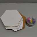 HBlife Hexagon Cork Board Tiles 10 Pack Self-Adhesive Corkboards for Wall Pin Board Decorative Bulletin Board for Office Home Kitchen with 50 Multi-Color Push Pins (Maximum Size8inch, Brown)