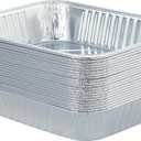 Waytiffer Aluminum Pans 9x13 Disposable Foil Pans (10 Pack) Half Size Deep Steam Table Pans Extra Thick for Baking, Cooking, Roasting, Heating, Serving & Lining Steam-Table Trays