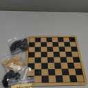 Regal Games - Reversible Wooden Board for Chess, Checkers & Tic-Tac-Toe - 24 Interlocking Wooden Checkers and 32 Standard Chess Pieces - for Age 8 to Adult for Family Fun