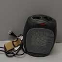 Ceramic Space Heater, Portable Indoor Heating Solution, With Overheat and Tip-Over Protection, Thermostat, Non-Oscillating, 1500W, 7.52"D x 6.34"W x 9.45"H, Black