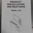 Arulvmrn 47.24" Big Modern Vanity Desk with Mirror and Lights, Vanity Desk with 29.53" HD Lighted Mirror, Makeup Vanity with 5 Drawers and Storage Shelves and Charging Station, Black2