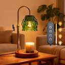 Candle Warmer Lamp with Timer and Dimmer 4-Level Dimmable Flower Light Heat Lamp for Jar Candles Adjustable Height Modern Cute Home Decor for Living Room Bedroom and Best Gift for Friends Lover. Green