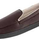 Isotoner Men's Microsuede Moccasin Slippers - Men’s Indoor and Outdoor Sole Slippers, Features Memory Foam for a Customer Fit and Arch Support for All-Day Comfort, Machine Washable 8-9