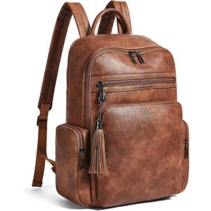 Shrrie Laptop Backpack for Women Fits 16 inch Laptop,Designer Backpacks for Women with Computer Compartment to Business (Brown)