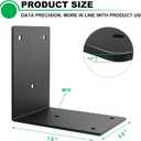 2 Pack Heavy Duty Corner Angle Brackets for Outdoor Framing 8" x 6" 90 Degree Thickness 5mm(1/5"), L Bracket for Wood 6X6