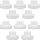 10Pack 2 Inch PVC Male Threaded Pipe End Cap SCH40 PVC Pipe Male Thread Plug 2" PVC NPT Male End Cap Adaptor, PVC Cleanout End Cap Plug, PVC NPT Male Plug Pipe Fitting for Plumbing Water Line