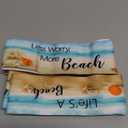 Boao 4 Pack Towel Bands for Beach Chair, Pool & Cruise Essentials, Elastic and Windproof, Towel Chair Clips Lounge Strap Holder, Cruise Ship Accessories (Beach)