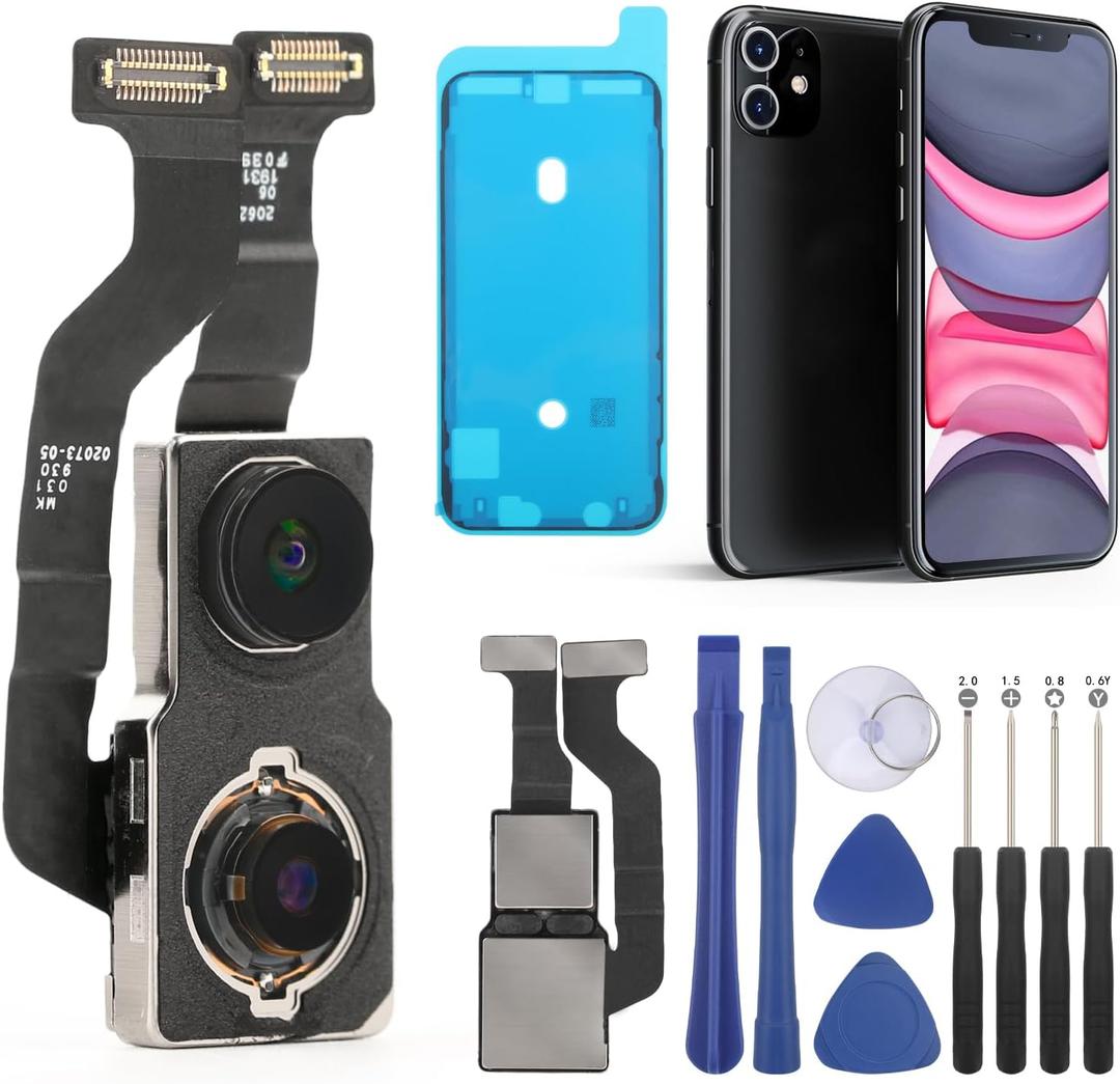 Back Rear Camera Replacement for iPhone 11 Module 12MP Main Rear Lens Parts Replacment for A2221 A2111 A2223