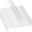 Lamitocs 10 Pack Skirt Hangers, Pants Hangers with Clips360 Swivel Hooks, Space Saving Hangersfor Pants, Skirts, Clothes, Jeans Translucent