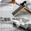 2026 Upgraded Dog Ramp for Couch, Foldable Small Dog Ramp for Sofa, 4 Adjustable Height from 13'' to 21", Portable Stable Pet Steps with Non-Slip Pad, Pet Ramps Use for Sofa Couch Stairs