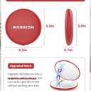 WOBSION Travel Compact Mirror,Portable 1x/10x LED Makeup Mirror with Magnification,Handheld 2-Sided Pocket Mirror, 3.5in Small Mirror for Purse,Handbag,Gift,Wine Red